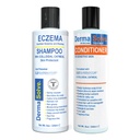 Eczema Shampoo & Conditioner (Combo Pack) - Flare Control Scalp & flake Relief Therapy die huid door DermaSolve beschermt, bevochtigt en repareert - Kinderen en volwassenen - Steroïdvrij