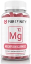 PUREFINITY Magnesium Gummies – Supplement for Sleep, Muscle Recovery, Cramps, Bone, and Energy Support – Non-GMO, Allergen Free, Vegan (60 Gummies)