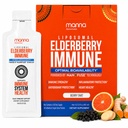Manna Vitamins Evolved Liposomal Elderberry Immune 15 Packets, Vitamins C, D etc. - Daily Immune Support for Adults, Kids - Sugar Free, Real Elderberry Extract, Syrup, Travel-Friendly