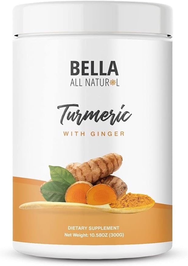 Bella All Natural Kurkuma in ingver v prahu - Antioksidant in izboljšano prebavo (300 Grams)