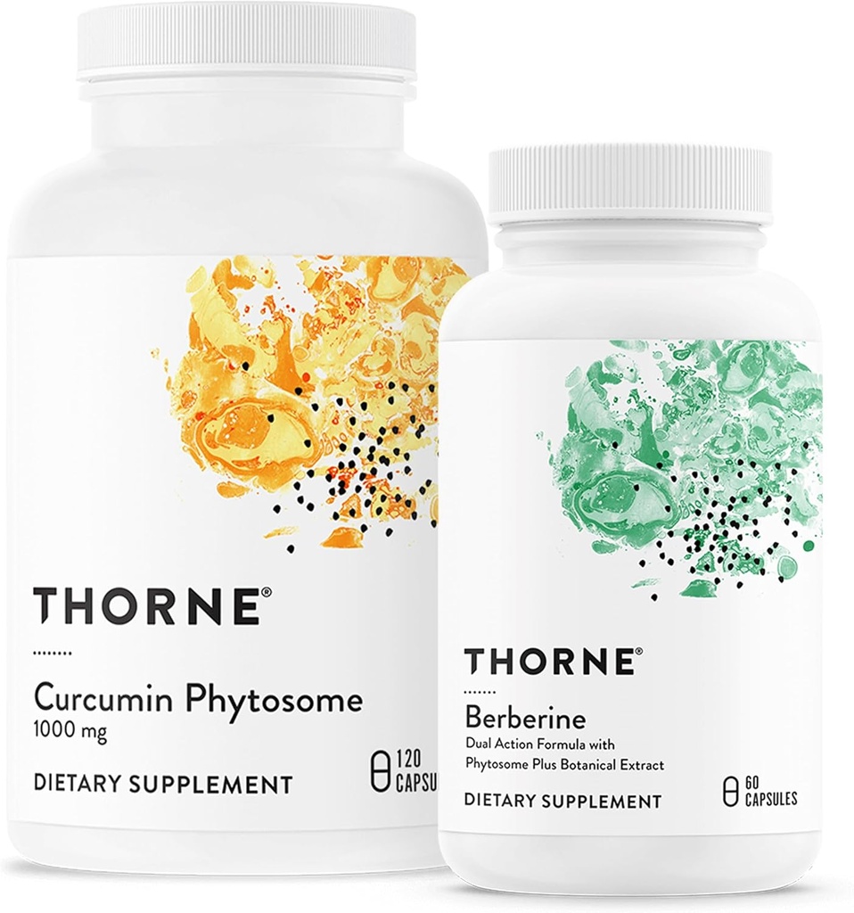 THORNE - Overall Wellness Bundle - Curcumin Phytoome & Berberine - 30 sampai 60 Servings