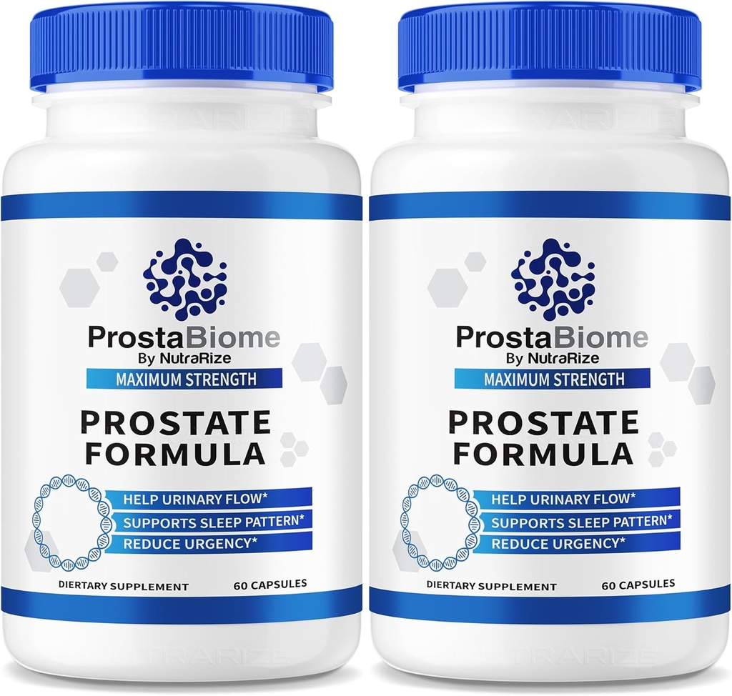 (2 pakuotė) ProstaBiome kapsulės, ProstaBiome Prostate paramos priedas, All- Natural priedas už daugiau Control, Maksimalus stiprumas piliulės energijos ir paramos, Prosta Biome Atsiliepimai (120 Capsules)
