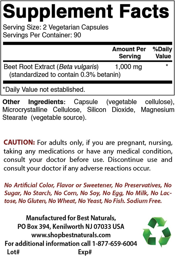 บีตรูทไซเฟอร์ 500 Mg & L-Cannitin 1000 มม.