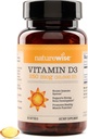 La naturaWase Vitamina D3 10.000U (250 mcg) 90 dies de distribuïdora a l'Alt potència per a la salut imne Implementació de la funció & Muscle, No-GMO, Guten-Free en Petroli de Viginal Extra, (Mini Softge), 90
