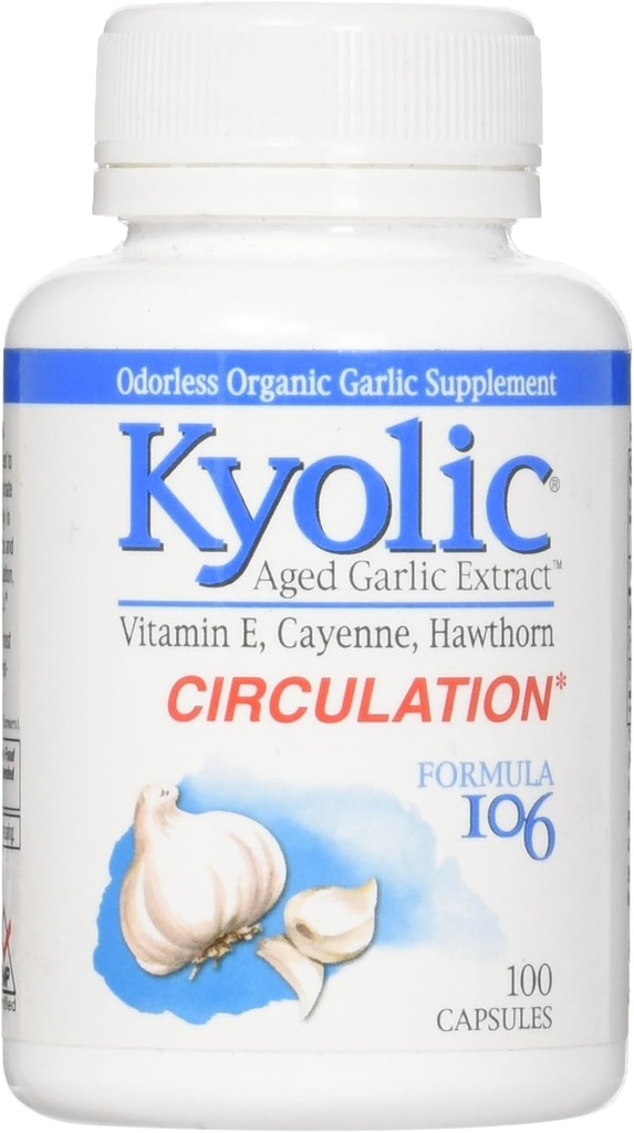 Kyolic Aged Garlic Extracto Corazón Saudable Fórmula 106 - 100 cápsulas