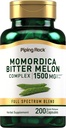 Piping Rock Bitter Melon Capsules 1500 мг 200 Таблетки Momordica Charantia екстракт Комплекс Herb Supplement Non-GMO, клейковини безкоштовно