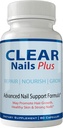 Clear Nails Plus Pills Supplement - Advanced Unique Hair Growth Vitamins and Minerals with Biotin - Gluten Free 60 Capsules - Hair Lash Skin and Nails Extra Strength Formula Growth Booster