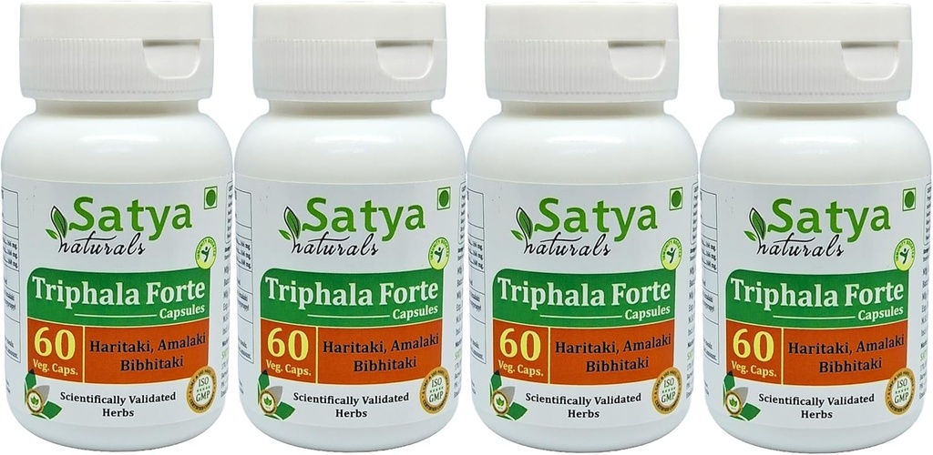 Triphala Forte Kapsle 500 mg. 60 Veg. Kapsle 124; Amalaki, Haritaki, Bibhitaki Extract Kapsle pro muže a ženy 124; Ayurvedic Herbal Supplement / Remedies Dublin 124; 10: 1 Forte (4 láhve 60 Kapsle)
