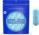 Capsules Vegan baleiros - 1000 Conde - cápsulas de pílulas vexetais baleiras - recheo de cápsulas DIY - capas baleiras - Kosher e Halal Certified - Non-GMO Certified (Aqua Blue)