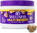 Wellness Peanut Butter & Apple Flavored Soft Chews Multi-Benefit Suplementos para perros, 45 Conde