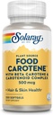 SOLARAY Food Carotene, A bitamina 10000 IU | Larruazal osasuntsua, Begiak, Antioxidatzailea eta Immune euskarria (200 CT)