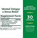Nature's Bounty Mental Fatigue and Stress Relief, Rhodiola Supplement, 400 mg, Capsules, 30 Count (Paque de 2)