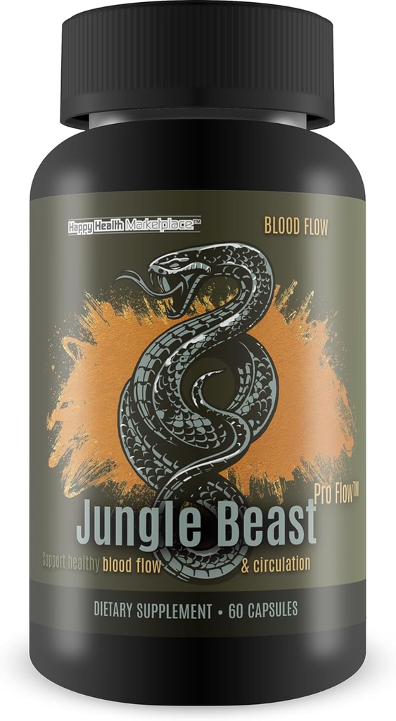 Jungle Beast Pro Flow - наш лучший кровоток Jungle Beast Pro дополнение для здорового кровообращения - поддержка здорового кровообращения для улучшенной доставки питательных веществ - кровообращение добавки кровоток