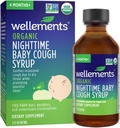 Wellements Organic Nighttime Baby Cough Syrup | Успокаивает случайный кашель из-за сухой глотки при продвижении спокойного ночного сна *, USDA Organic | 2 Fl Oz, 4 месяца +