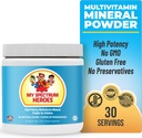 My Spectrum Heroes Kids אבקת Multivitamin - תוספי אבקה, Better Absorption, Non-GMO, Non-Gluten, No Artificial Ingredients - Neural Help for Children on the Spectrum - 30 משרתים