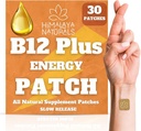 B12 Plus Energy Patches - Methylcobalamin B12-30-Day Supply for Energy Boost, Enhanced Stamina ' Quick Recovery - B12 for Daily Vitality
