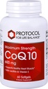 PROTOCOL FOR LIFE BALANCE CoQ10 600mg - with Vitamin E " Soy Lecithin - CoQ10 supplement - Halal ' Egg Free - 60 Softgels