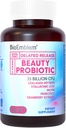 BioEmblem Beauty Probiotika for kvinner, 35 milliarder CFU 14 Strains med biotin, kollagen, Prebiotika for digestive helse, hårhud og negler, Vaginale Probiotika Supplement, Holdestabil, 30 Caps