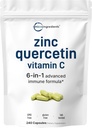 Micro ingredienti Zinc Quercetin con vitamina C, 240 capsule | Integratori di zinco per uomini e donne | Quercetina 500mg, vitamina C 500mg, zinco 50mg | Integratori di supporto immunitario completi