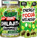 Pura Himalaia Shilajit Gummies - Alta potencia de ouro Resín - Impulso de enerxía e apoio inmune para homes e mulleres con Ashwagandha e Shatavari - Apple & Kiwi