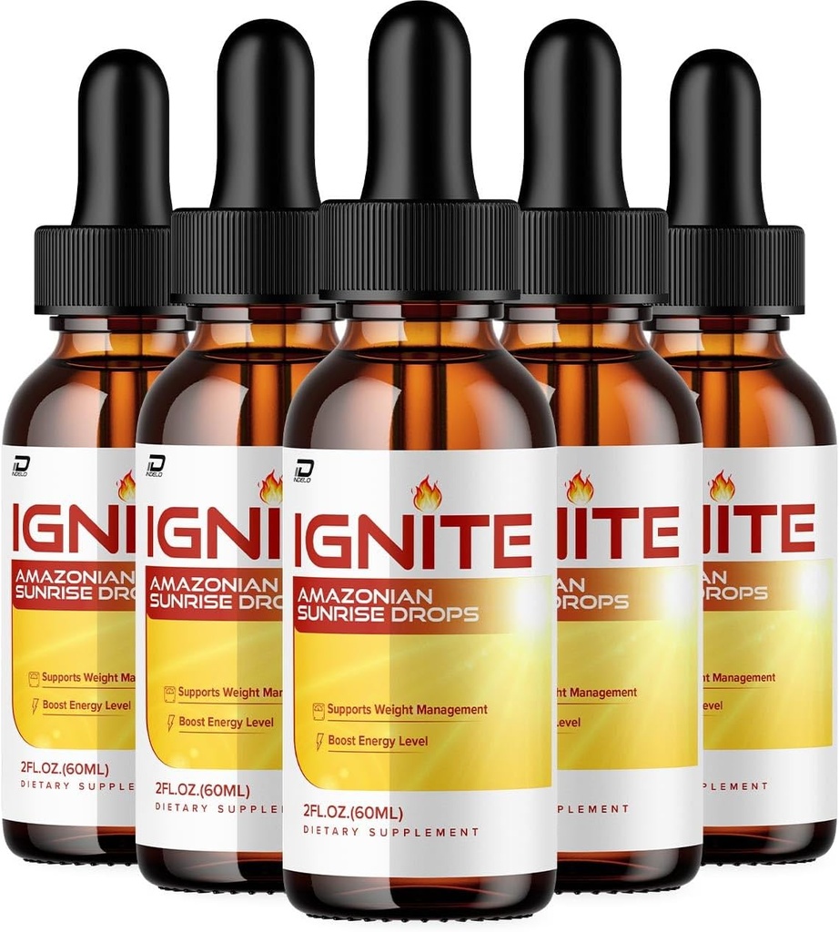 Ignite Amazonian Sunset Drops - Ignite Sunsets Drops Liquid Supplement, Ignite Drops Advanced Daily Health Support, Ignite Drops Reviews (5 Pack - 5 חודשים אספקה)