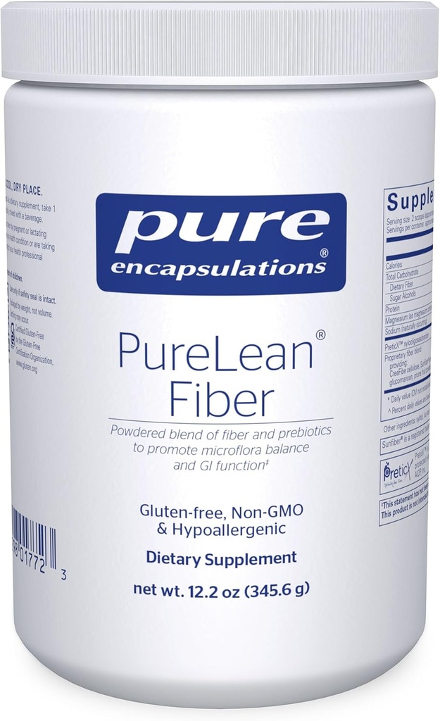 Pure Encapsulations PureLean Fiber | Pulverisierte Mischung aus löslichen und unlöslichen Fasern und Probiotika zur Förderung von Mikroflora Balance und GI Funktion* | 12.2 Unzen*