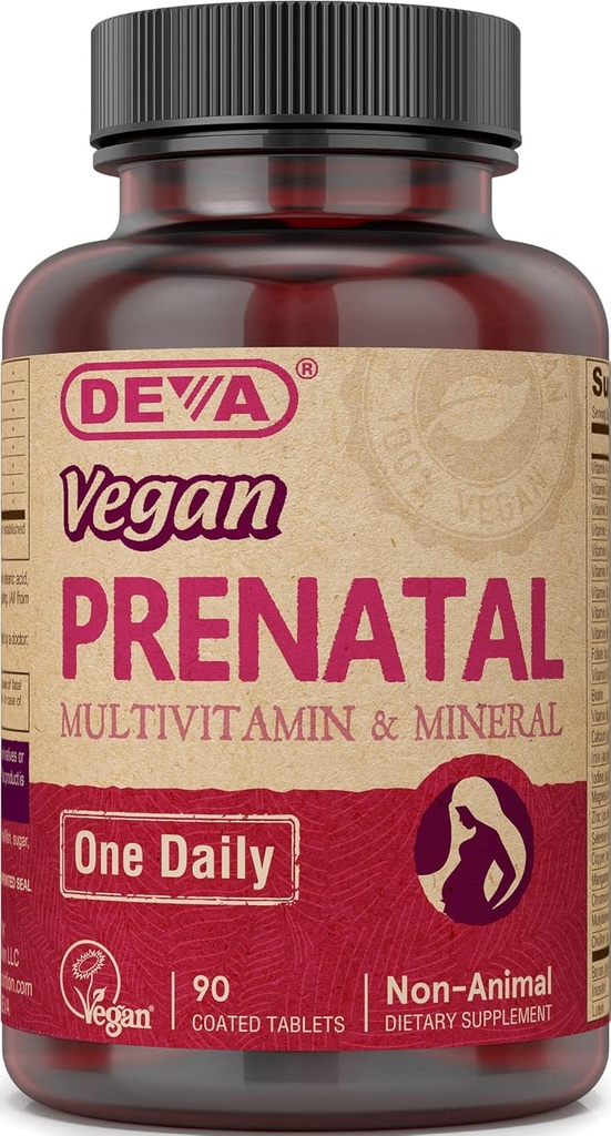 Deva Vegan Prenatal Multivitamin och Mineral - 90 tabletter, 2 pack