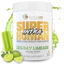 ALPHA LION Superhumanic Intra Workout Milteliai vyrams ir moterims, amino rūgštys geria, raumenų regeneravimo priedas, BCAA milteliai, Elektrolitai ir hidratacijos mišinys (42 Servings, kalkių skonio)