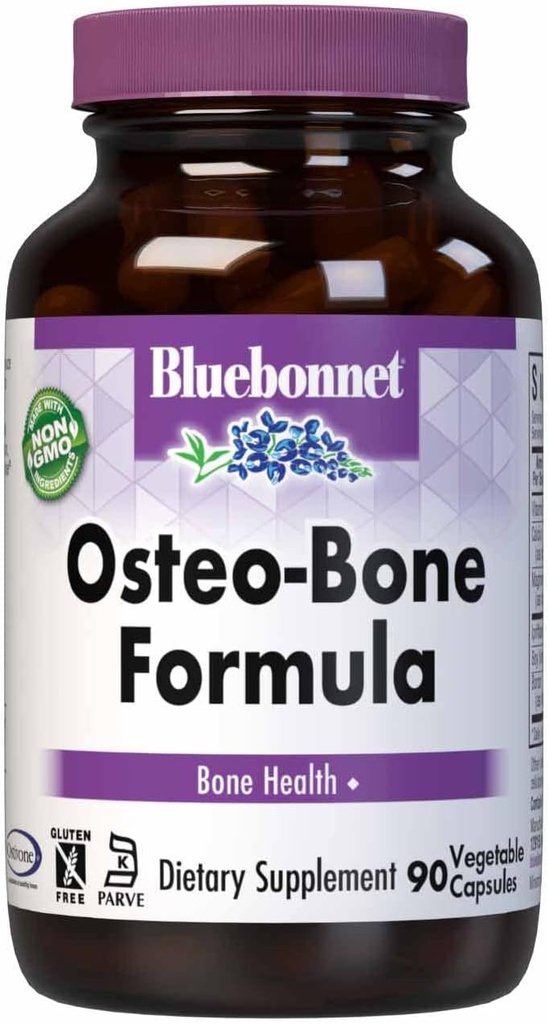 BlueBonnet Osteo-Bone Formula Vegetarian Capsules, 90 count
