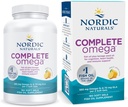Naturales nórdicos omega completa, sabor limón - 180 geles blandos - 565 mg Omega-3 - EPA &amp; DHA con añadido GLA - Esquí saludable, Cognición, " Positivo mood - No GMO - 90 Servimientos