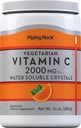 Piping Rock Vitamin C Powder | 2000mg | 24 oz | Water Soluble Crystals | as Ascorbic Acid | Vegetarian, Non-GMO, Gluten Free Supplement