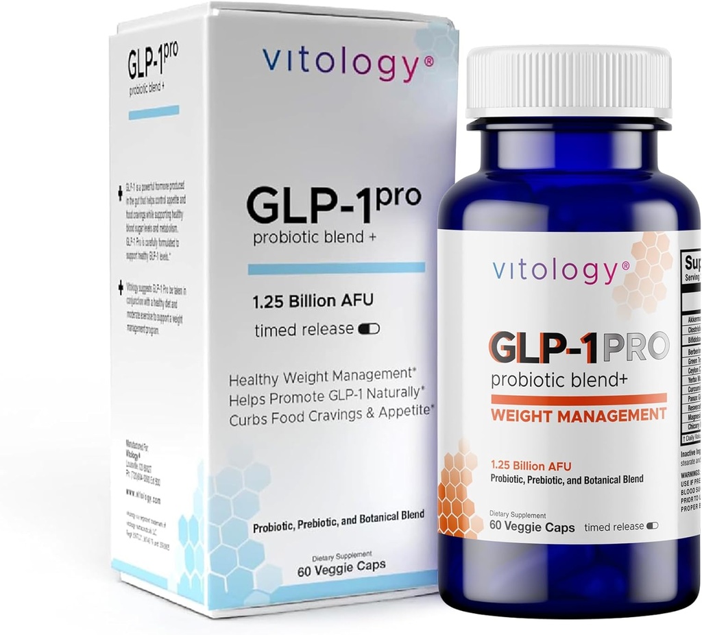 GLP-1 Probiotic Blend+ | 1.25 billionion AFU | 3 Probiotics + 8 Botanicals | Proprietary Nutraceutical Blend