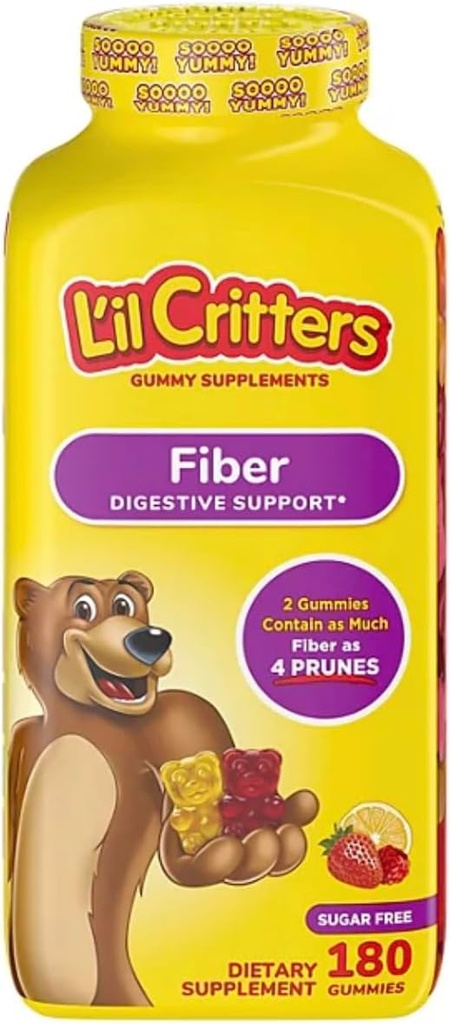 I 'il Critters Fiber Gummies, Sugar Free, 180 Count