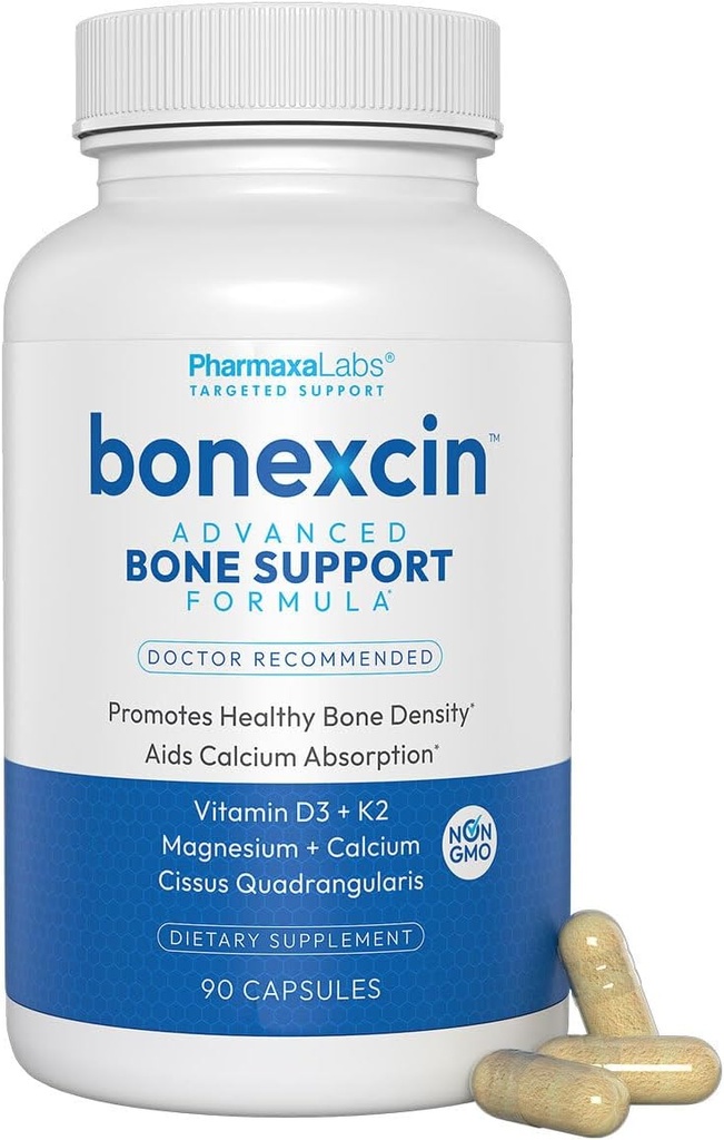 Advanced Bone Support Formula – Kalzium, Magnesium, Vitamin D3 & K2 – Knochendichte & Stärke Supplement für Frauen & Männer – Gelenk, Mobilität, Menopause & Osteoporose Support – 90 Kapseln