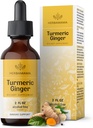 HERBAMA Turmeric Curcumin and Ginger supplement - Vegan Immune Blend with Liquid Ginger Root, Turmeric & Black Pepper Extract - Non-GMO, Alcohol " Sugar-Free Immunity drops