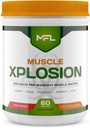MFL Muscle Xplosion | Pre-Workout | 0 Sugar | Sweetened with Stevia | All-Natural | 60 Serventes (Fruit Punch)