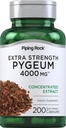 Piping Rock Pygeum Supplément 4000 mg de 200 capsules pour hommes et femmes