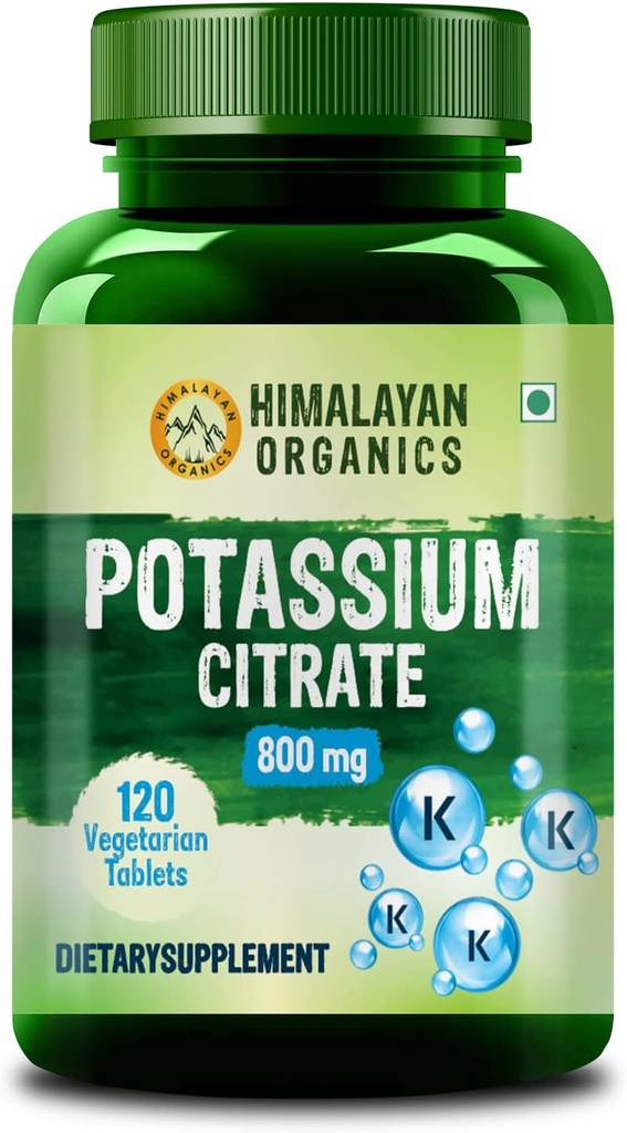 Himaalaja Orgaanika Kaaliumtsitraat 800mg Meestele Ja Naistele - 120 Veg Tabletid