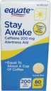 Equate - Stay Awake - Alertness Aid з кофеїновий максимум Знижує Fatigue - 80 Таблеток 200 Мг (Pack of 2) (2)