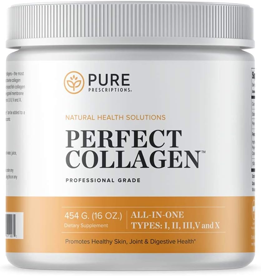 Original Companyed Complece Collagen Poptides Protein Proples - Supplement - Sports I, I, 3, V, X - 5 ประเภทของ Grads Fed, Wild Food Fourd Collagen - 16 Oz Pouch - Flovorles