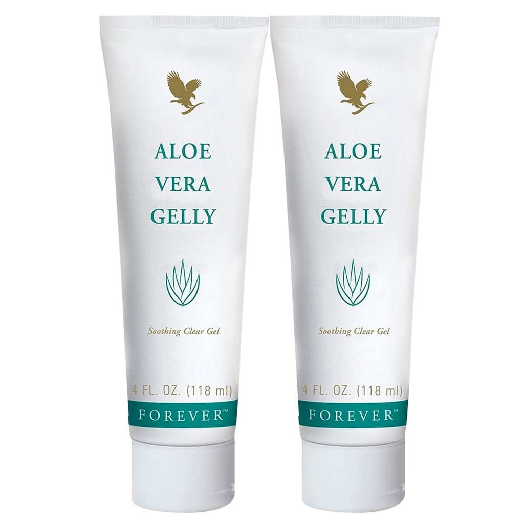 Forever Living - Aloe Vera Gelly - Pure Aloe Gel a Sooth, Moisturize e Condizione - Vegan e Gluten-Free - 4 fl oz (Pack of 2)