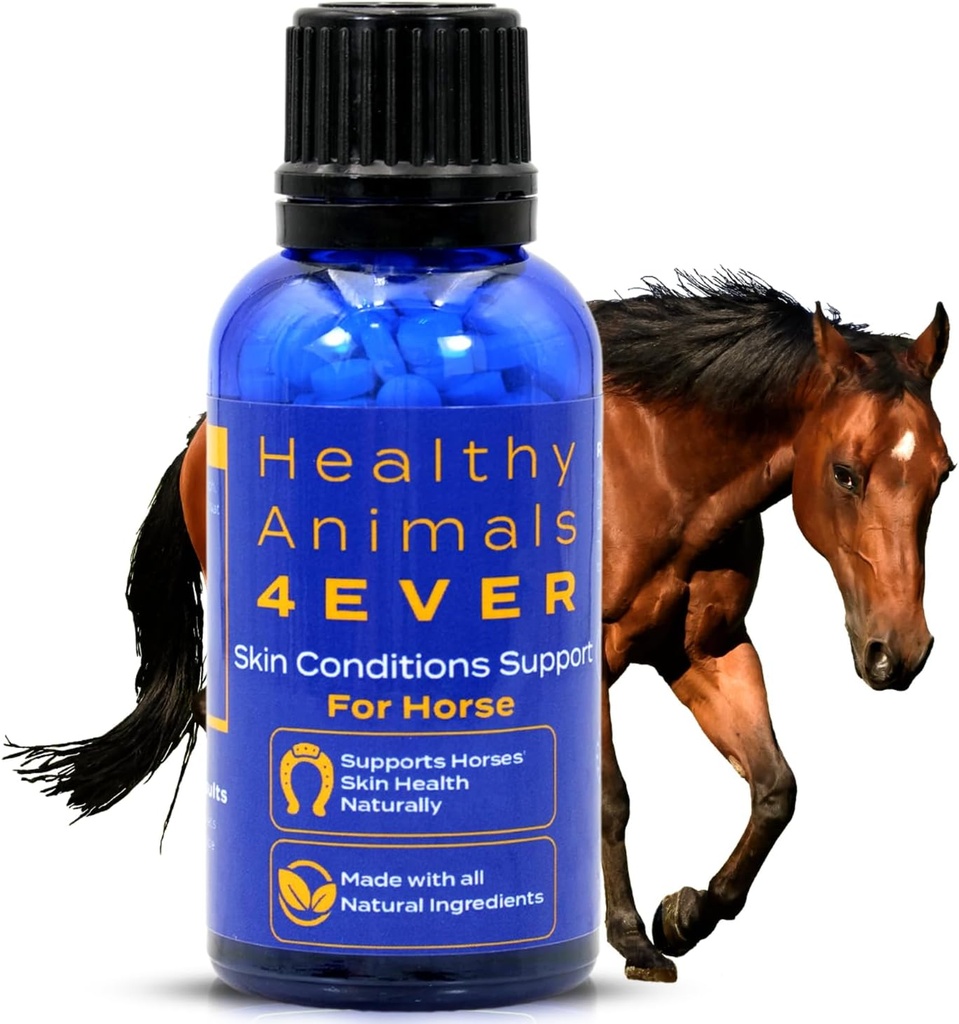 HA4E - Horse Skin Conditions Support - Hilft, Dermatitis, Rain Rot & Ringworm - Highly Effective Natural, Homeopathic Supplement - 300 Tabletten