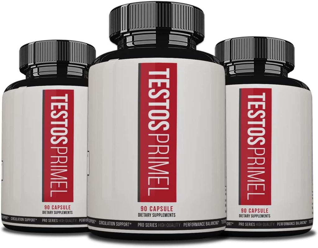 Testos Primel Advanced Formula, TestosPrimel for Muscles, Testoprime, 270 Capsules, 3 Months Supply