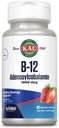 KAL Vitamin B12 Adenosylkobalamin 1000 mcg - B 12 Vitamin, Aktivní B-12 1000mcg pro ženy a muže, Energetická podpora - Jahodové aroma - 90 ActiveMelt Micro Tablety