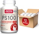 Jarrow Formeler PS100 Fosfatidyderin 100 mg, Diett Supplement for hjernens helse og kognisjonsstøtte, 60 Softgels, 20-60 dagers forsyning, Pakke med 12