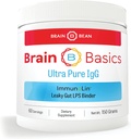 Brain Basics Ultra Pure IgG Supplement - Бездротовий добавки IgG-Immunolin порошок, змішані вітаміни та мінеральні добавки, 150г, 60 Сервінги