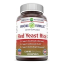 Amazing Formulas Red Yeast Rice 1200mg Per Serving Capsules Supplement | Non-GMO | Gluten Free | Made in USA (1 Pack, 120 Count)