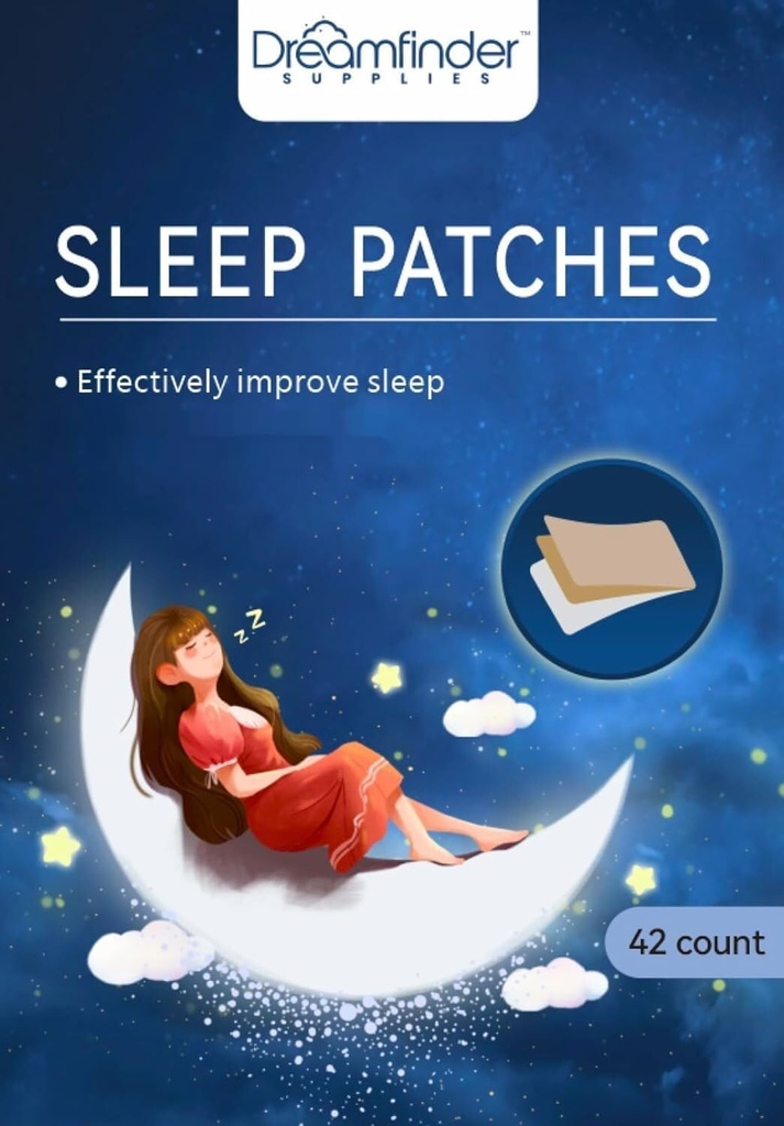 Sleep Patches 42 Pack – Calming Natural Patches for Sleep Support, Jet LAG Recovery, Peaceful Night Rest – Non-Drug Sleep AID for Adults