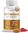 NATTOKINASE 11- in1 formula - Red Yeast Rice Coenzim Q- 10 Quercetin, Milk Thistle, Resveratrol - Non-GMO, Gluten- Free, Soy- Free