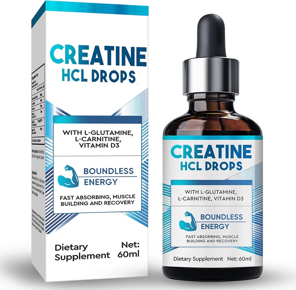 Weeping Willow Oil Co Creatine HCL Tropfen für Männer & Frauen,Fast Absorbing Liquid Creatine, Förderung von Energie, Boost Strength - 2FL.OZ